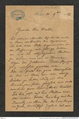 Nachlass Franz Steindachner, Brief von Decio Vinciguerra an Franz Steindachner (26.09.1887), Inv.Nr. 562.05, Seite 1